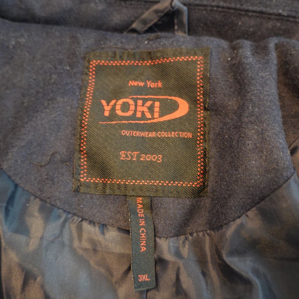 (NWT) Yoki Navy Blue Pea Coat 3XL - Picture 5 of 13